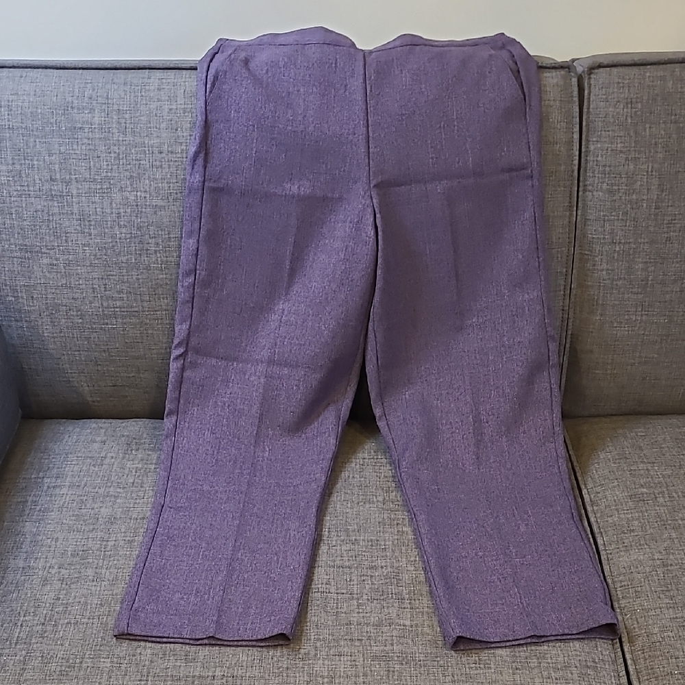 Alfred Dunner Women's Purple Dress Pants
